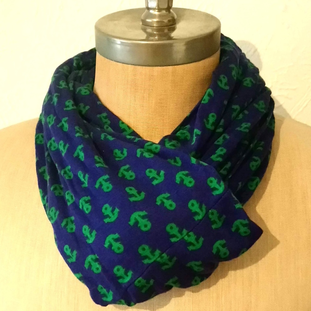 ★Sperry Top Sider Infinity Scarf Anchor Pattern